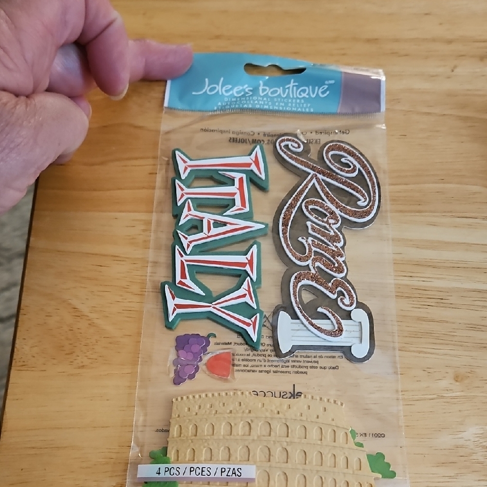 Jolee's Boutique Italy Themed Stickers NEW